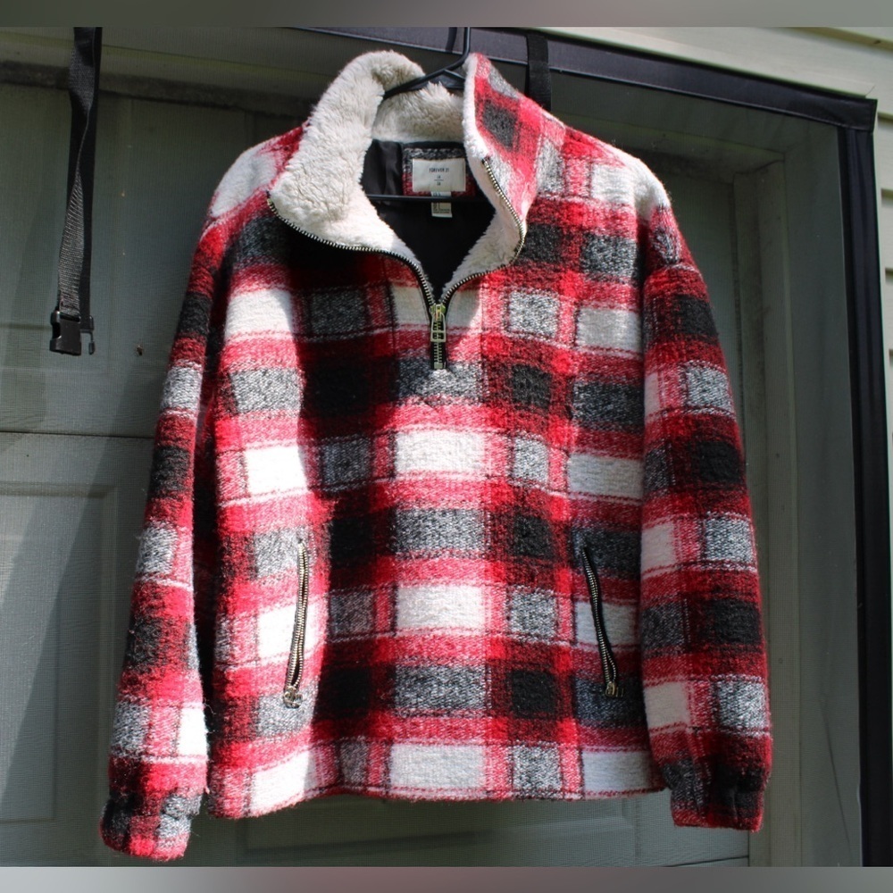 Forever 21 Large Plaid Pullover